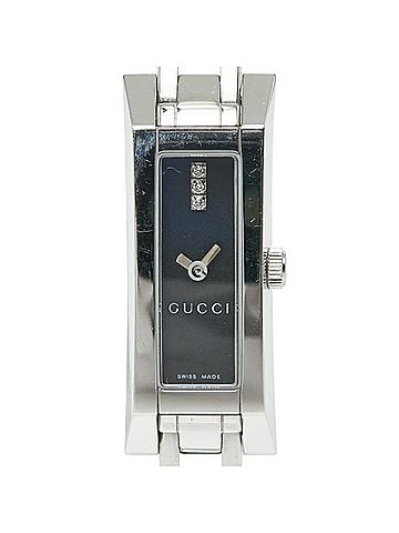 Gucci Gucci Square 3P Diamond G Logo Link Watch YA110510 Quartz Black Dial Stainless Steel Women's GUCCI (view 1)
