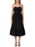 INA 100% Polyester 3% Spandex 97% Polyester Polka Dots Black Cocktail Dress Size S - photo 1