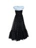 INA 100% Polyester 3% Spandex 97% Polyester Polka Dots Black Cocktail Dress Size S - photo 2