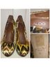 Aldo 100% Satin Graphic Brown Heels Size EU 38 - photo 5