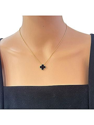 Van Cleef & Arpels Van Cleef & Arpels Vintage Enhambra Necklace, 18K Yellow Gold, Women's. (view 2)