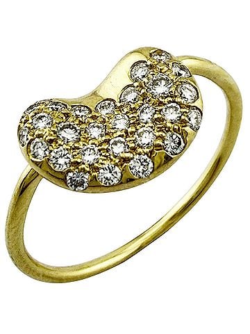 Tiffany & Co. Tiffany & Co. Bean Pave Ring, 18K Gold, Diamond, Women's Ring. (view 1)