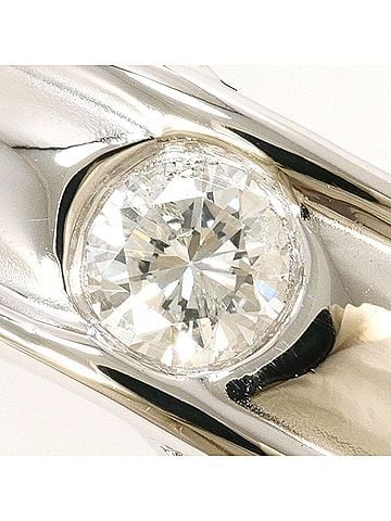 Unbranded PT850 Platinum Ring with 0.13 Carat Diamond, Certificate of Authenticity Included, Total Weight Approx. 6.5g, Used Jewelry, Like New Condition (view 2)
