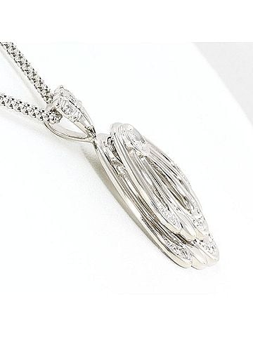 Unbranded PT900 Platinum PT850 Necklace with 0.14 and 0.30 Carat Diamonds, Certificate of Authenticity Included, Total Weight Approx. 16.7g, 40cm, Jewelry, Used/Like New Condition (view 2)