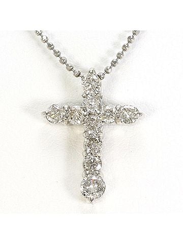 Unbranded PT900 Platinum PT850 Necklace with 0.70ct Diamond, Certificate of Authenticity Included, Total Weight Approx. 5.1g, 40cm, Jewelry, Used, Like New Condition (view 1)