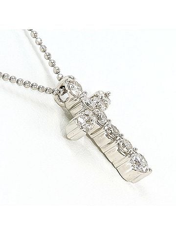 Unbranded PT900 Platinum PT850 Necklace with 0.70ct Diamond, Certificate of Authenticity Included, Total Weight Approx. 5.1g, 40cm, Jewelry, Used, Like New Condition (view 2)