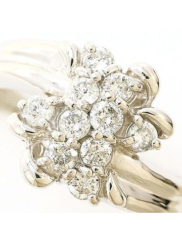 Unbranded PT900 Platinum Ring, 1 Diamond (0.50ct), with Certificate of Authenticity, Total Weight Approx. 5.1g, Pre-owned/Like New Condition. (view 2)