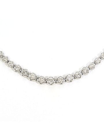 Unbranded PT850 Platinum Necklace with 5.00 Carat Diamond, Certificate of Authenticity Included, Total Weight Approx. 25.1g, 43cm, Jewelry, Used, Like New Condition (view 1)