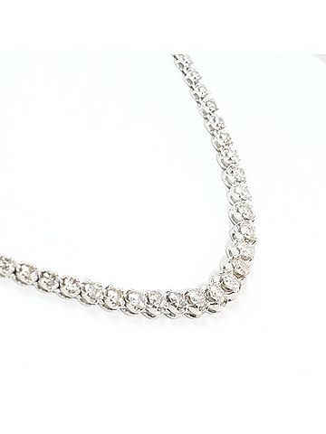 Unbranded PT850 Platinum Necklace with 5.00 Carat Diamond, Certificate of Authenticity Included, Total Weight Approx. 25.1g, 43cm, Jewelry, Used, Like New Condition (view 2)