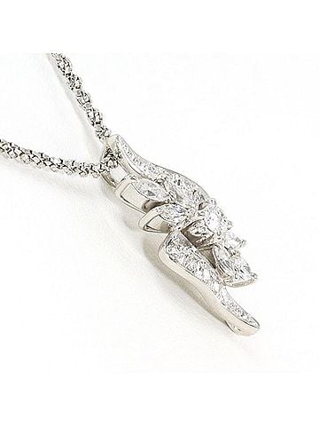 Unbranded PT900 Platinum PT850 Necklace with 0.55 Carat Diamond, Certificate of Authenticity Included, Total Weight Approx. 7.5g, 40cm, Used/Like New Condition. (view 2)