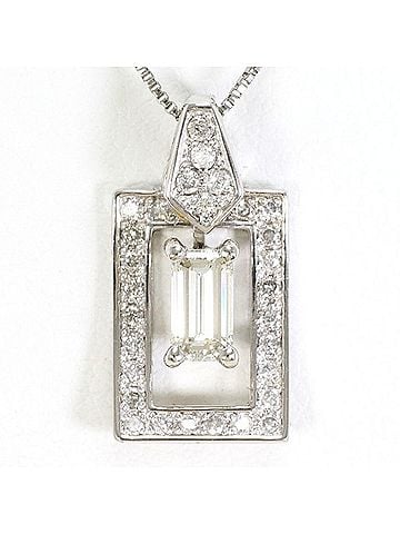 Unbranded PT900 Platinum PT850 Necklace with Diamonds 0.277 and 0.17 VS1 Clarity, Certificate of Authenticity, Total Weight Approx. 3.7g, 46cm, Used/Like New Condition. (view 1)