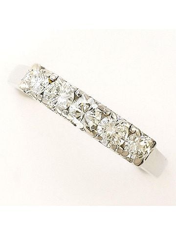 Unbranded PT900 Platinum Ring with 0.55 Carat Diamond, Certificate of Authenticity Included, Total Weight Approx. 3.7g, Used Jewelry, Like New Condition (view 1)