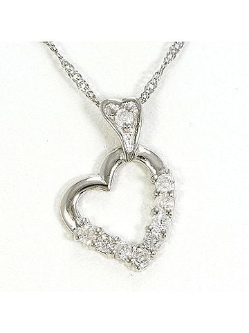 Unbranded PT1000 PT850 Necklace with 0.10ct Diamond, Total Weight Approx. 1.3g, 43cm, Jewelry, Used, Like New (view 1)