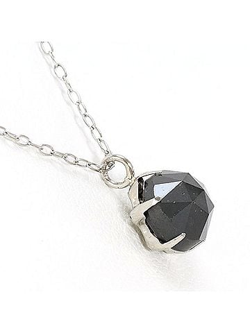 Unbranded PT900 Platinum PT850 Necklace with Black Diamond (1.00 carat), Total Weight Approx. 1.1g, 40cm, Jewelry, Used, Like New Condition (view 2)