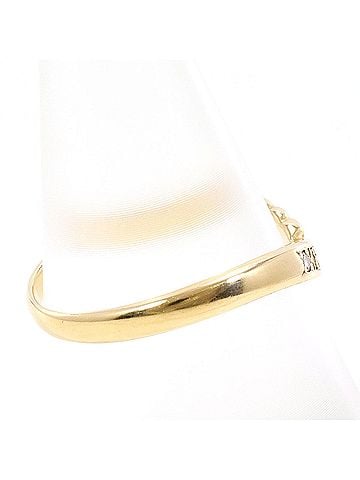 Unbranded K10 10K YG Yellow Gold Ring with 1 Diamond (no carat marking), Total Weight 1.4g, Like New Condition. (view 2)