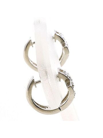 Unbranded PT900 Platinum Earrings with 0.03mm Diamonds x 2, Total Weight Approx. 2.5g, Used Jewelry, Like New Condition (view 2)