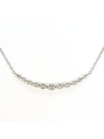 Unbranded PT900 Platinum PT850 Necklace with 0.50 Carat Diamond, Total Weight Approx. 2.4g, 43cm, Jewelry, Used, Like New Condition (view 1)