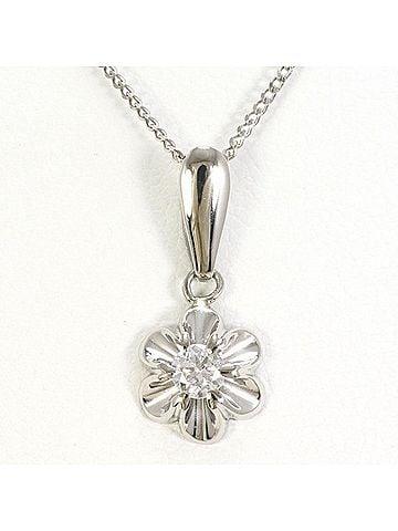Unbranded PT850 Platinum Necklace with 0.11ct Diamond, Total Weight Approx. 2.6g, 43cm, Jewelry, Used, Like New Condition (view 1)