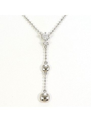 Unbranded PT900 Platinum PT850 Necklace with 0.10ct Diamond, Total Weight Approx. 3.8g, 47cm, Jewelry, Used, Like New Condition (view 1)