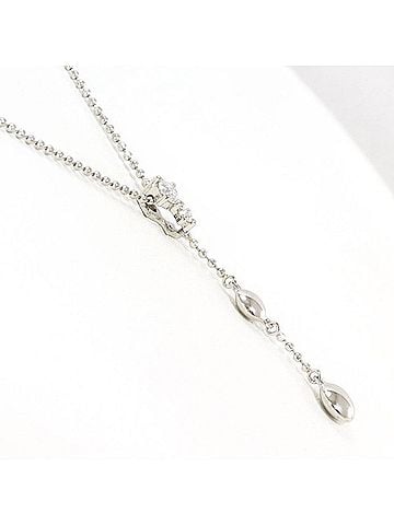 Unbranded PT900 Platinum PT850 Necklace with 0.10ct Diamond, Total Weight Approx. 3.8g, 47cm, Jewelry, Used, Like New Condition (view 2)