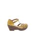 Jafa 100% Leather Yellow Sandals Size 6 - photo 1