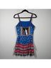 Alice + Olivia Floral Blue Red Cocktail Dress Size 10 - photo 5