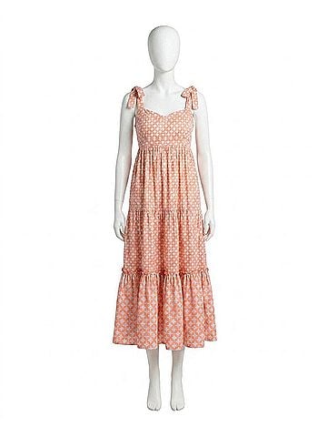 Southern Tide Sylvi Sun Daze Geo Print Maxi Dress in Conch Shell (view 1)