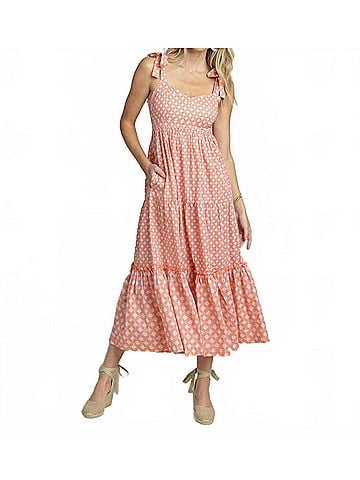 Southern Tide Sylvi Sun Daze Geo Print Maxi Dress in Conch Shell (view 2)