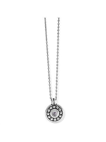 Brighton Women's Pebble Dot Medali Petite Reversible Birthstone Necklace in June-Tanzanite (view 1)
