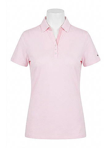 abacus Bovey Drycool Short Sleeve Polo in Light Pink (view 1)