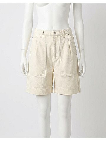 Free People Milo Carpenter Short in Ivory (view 1)