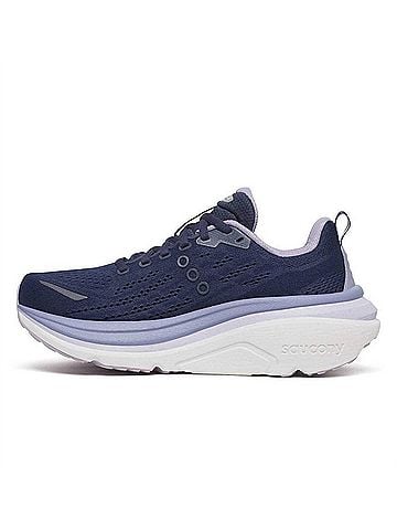 Saucony Women's Hurricane 25 Shoes in Navy/Aster (view 2)