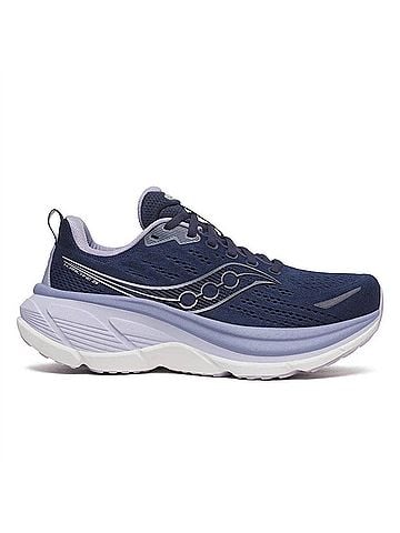 Saucony Women's Hurricane 25 Shoes in Navy/Aster (view 1)