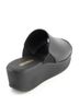 Andrea Solid Black Women's Platform Heel Sandal Size 9 - photo 2