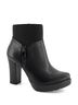 Andrea Black Women's Block Heel Boots Size 5 - photo 2