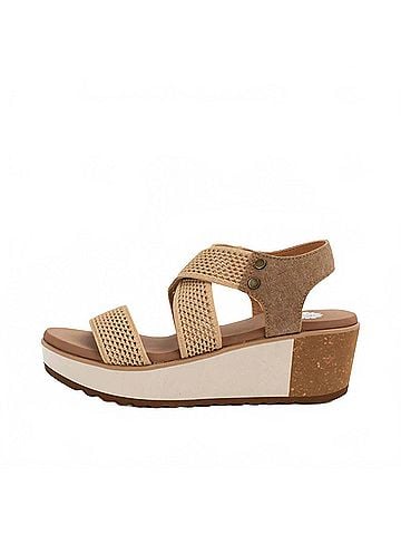Yellow Box Women's Marnie Wedge Sandal in Sand (view 2)