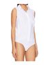 Commando Solid White Classic Sleeveless Button Down Bodysuit in White Size XL - photo 4