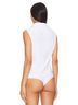 Commando Solid White Classic Sleeveless Button Down Bodysuit in White Size XL - photo 5