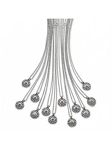 Brighton Women's Pebble Dot Birthstone Medali Petite Reversible Necklaces (view 2)