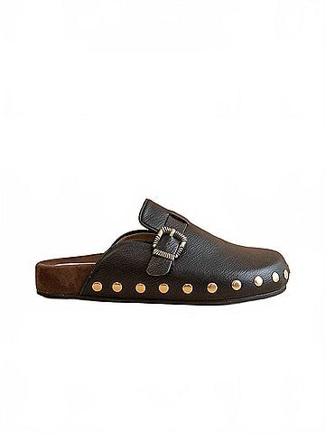 Oasis Society Women's Toni Studded Buckle Clog in Black (view 1)