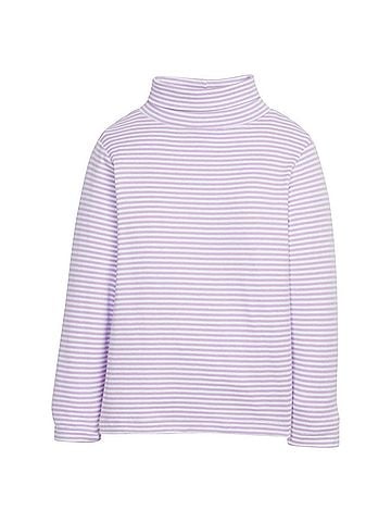 Little English Kids' Striped Turtleneck Top 5 Mo in Lavender (view 1)