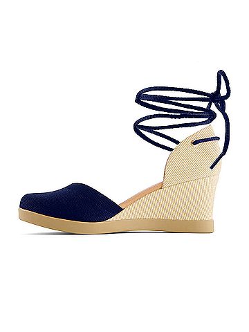 Andrea Women's Wedge Ankle And Calf Strap Espadrilles (view 2)