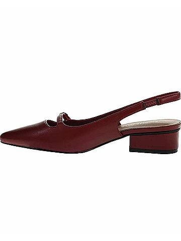 Chinese Laundry Women's Maude Smooth Slingback Pumps in Wine (view 2)
