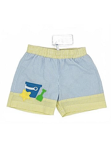 Florence Eiseman Kid's Seersucker Swim Trunk in Blue/Yellow (view 1)