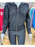 Mittoshop Solid Black Two Way Zip Sweater in Black Size M - photo 3