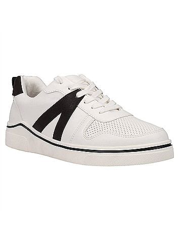 Mia Women's Alta Sneaker in White/Black (view 2)