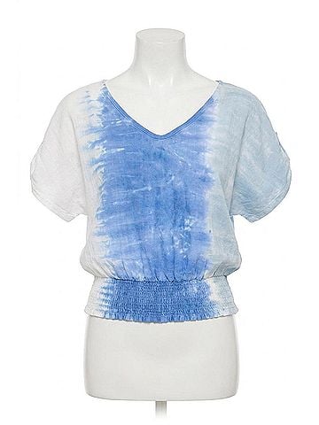 XCVI Oko Jersey Cinched Top in Coastline (view 1)