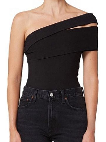 AGOLDE Women's Sliced Bodysuit in Black (view 2)