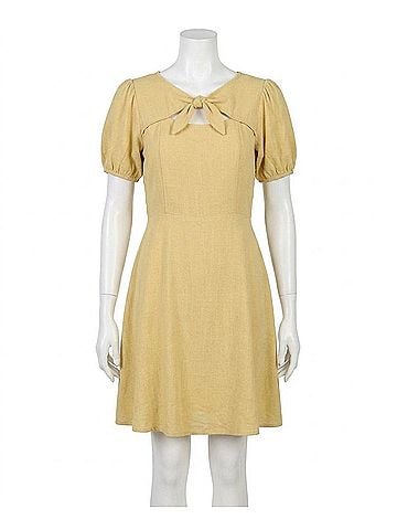 Umgee Petite Tie Dress in Honey (view 1)