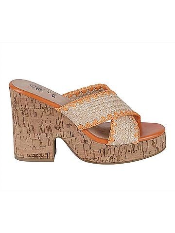GC Women's Elsa Platform Sandals in Orange (view 1)